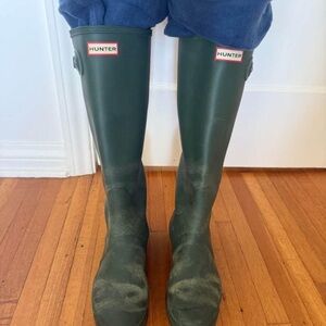 Hunter Boots Tall Size 8 Womens Dark Green